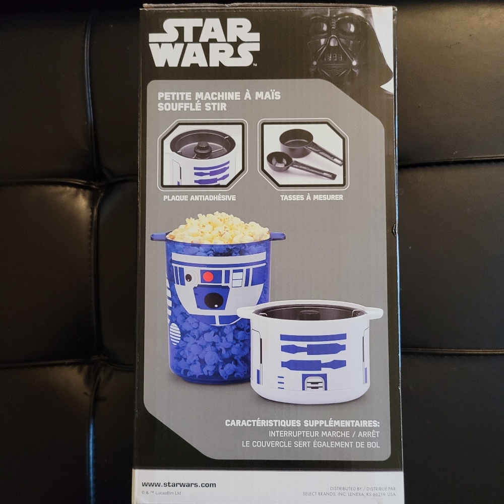 Star Wars * R2D2 Popcorn Popper, Blue/White - Picture 3 of 7